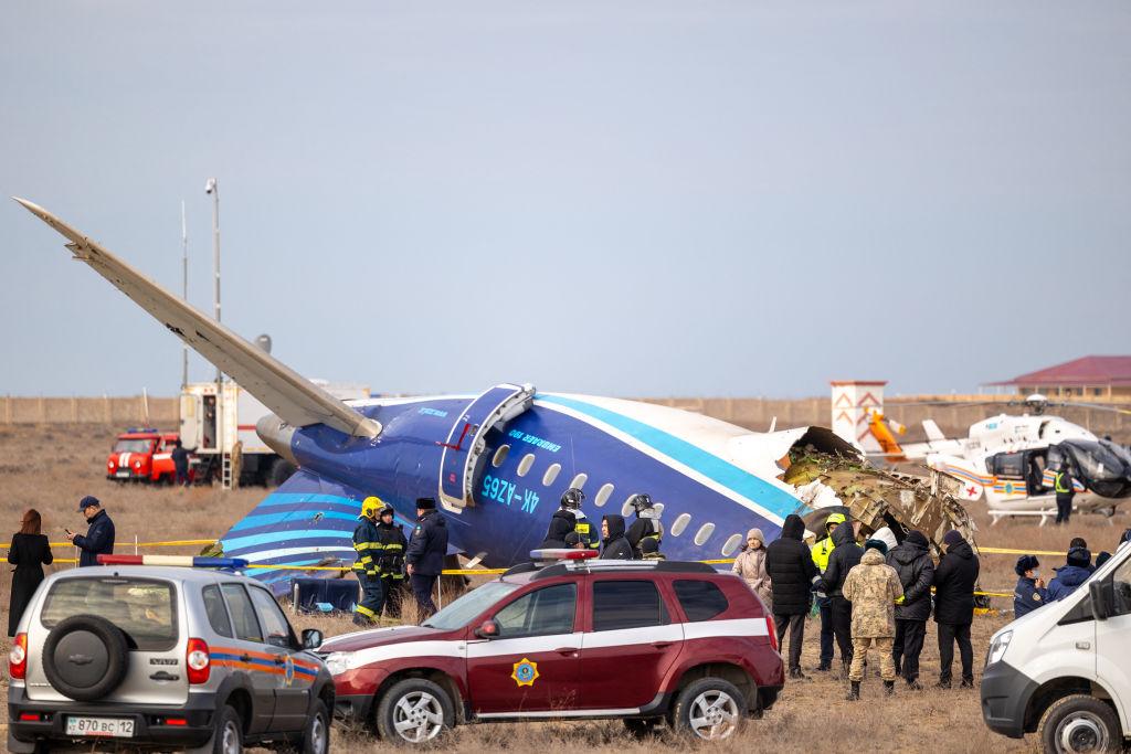 An Azerbaijan Airlines (AZUL) Embraer 190 carrying 67 people crashed near the city of Aktau, Kazakhstan oil and gas hub.