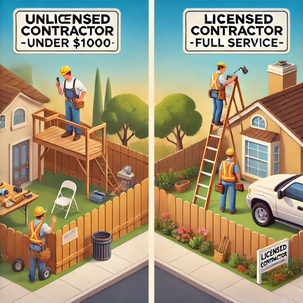 Higher Dollar Threshold for Unlicensed Contractor Work in California